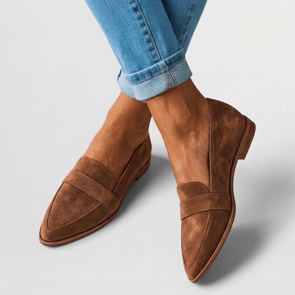 Sarah | Siena Soft Suede Flat Loafers
