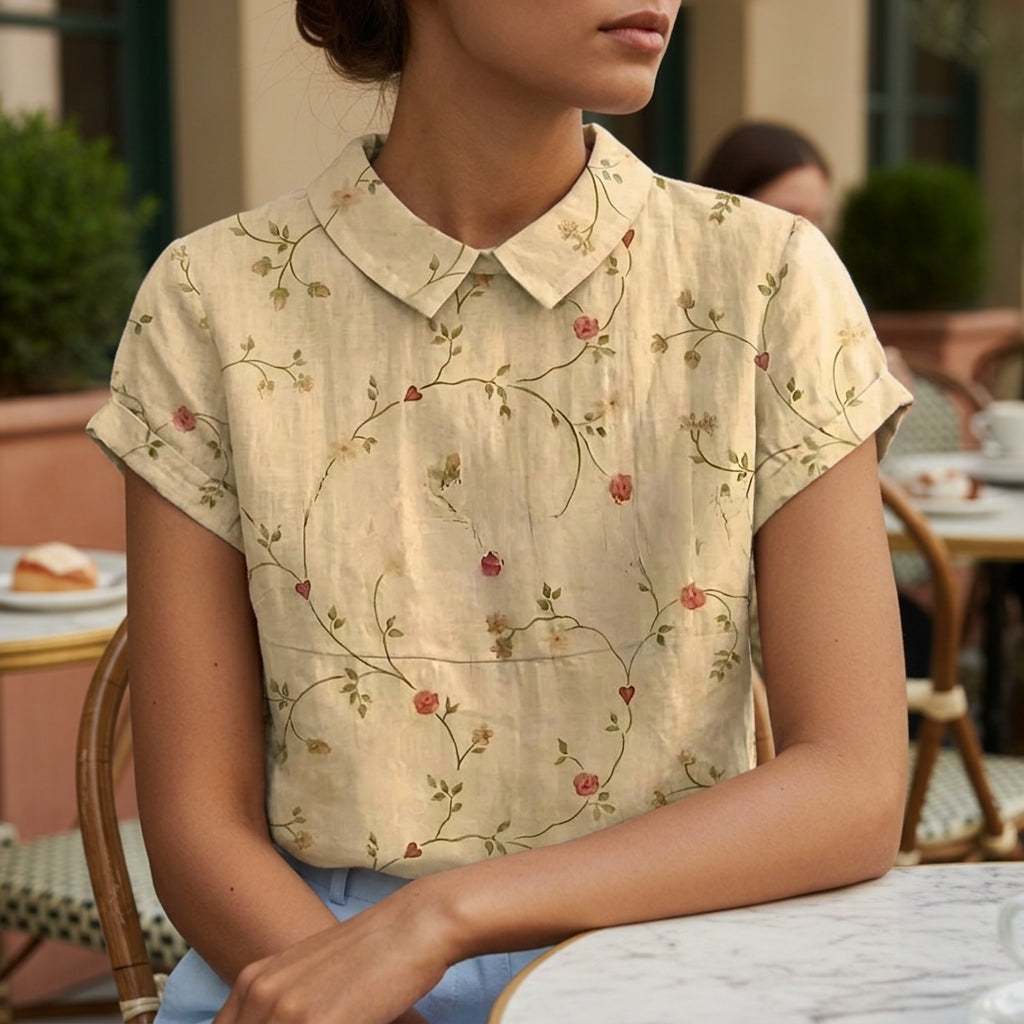 Sarah | Verona Floral Collar Blouse