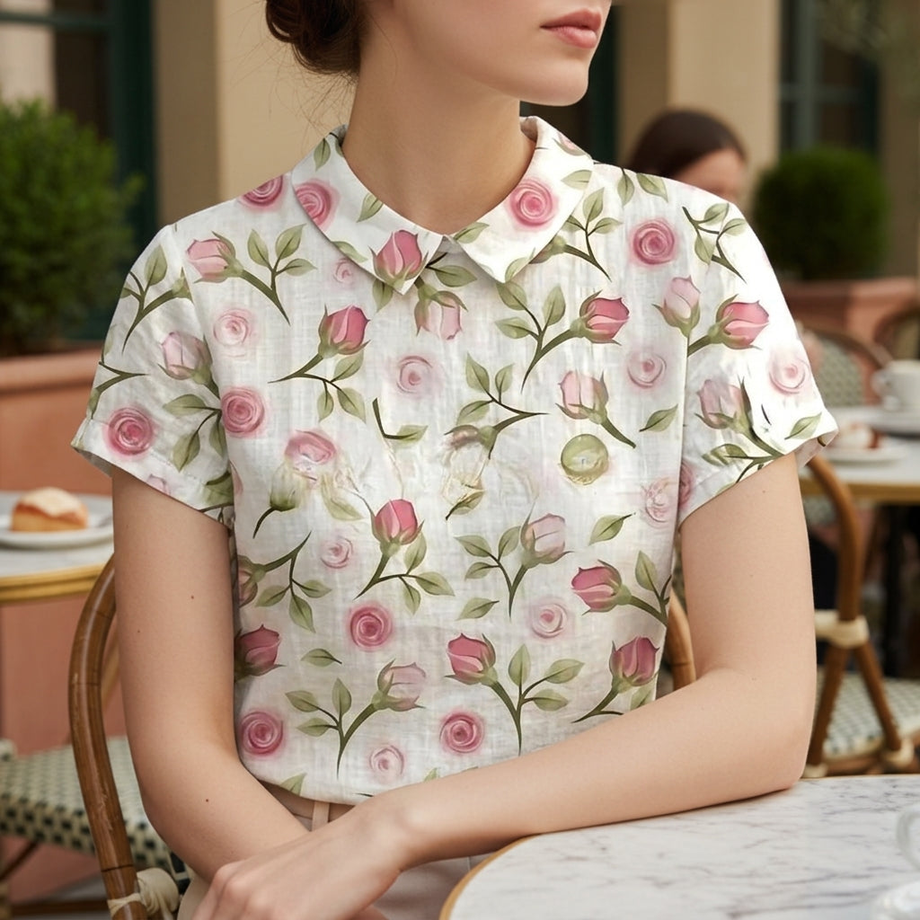 Sarah | Verona Floral Collar Blouse