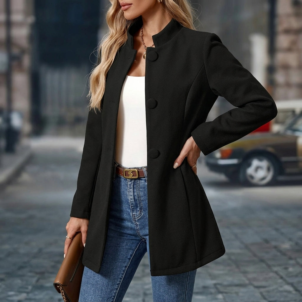 Scarlett | Elvissa Stand Collar Blazer