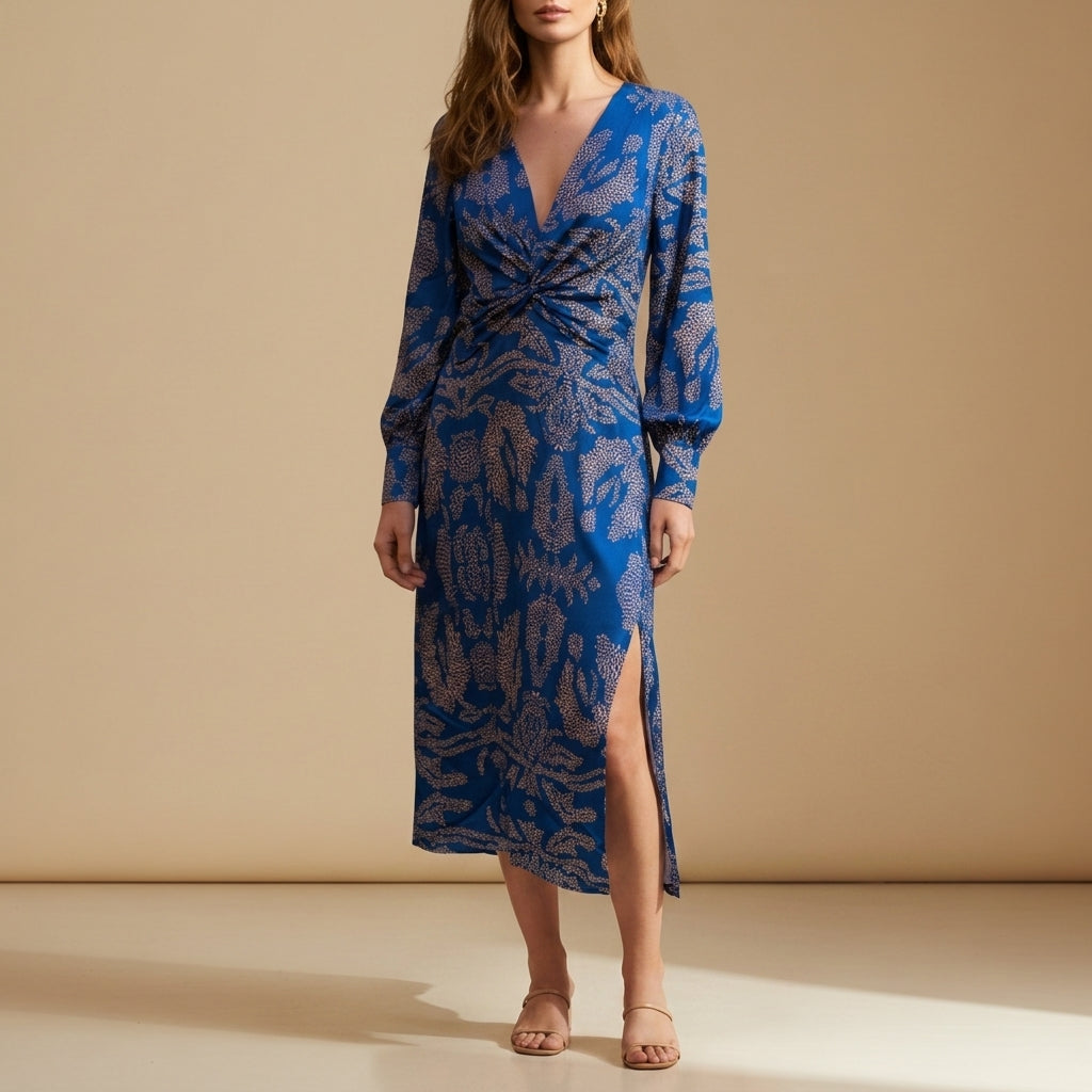 Scarlett | Grasse Twist Front Midi Dress