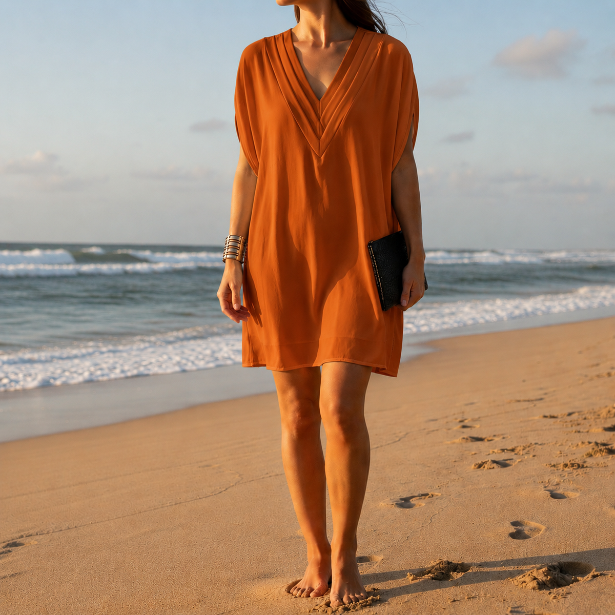 Sophia | Bianca V-Neck Batwing Dress