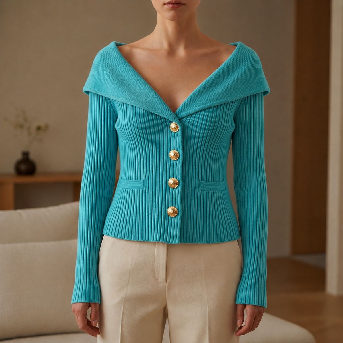 Sophie | Bergamo Ribbed Knit Cardigan