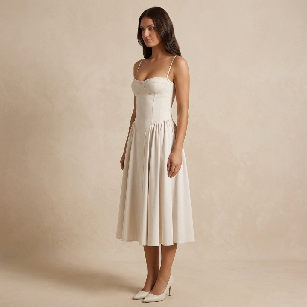 Sophie | Ravello Floral Corset Midi Dress