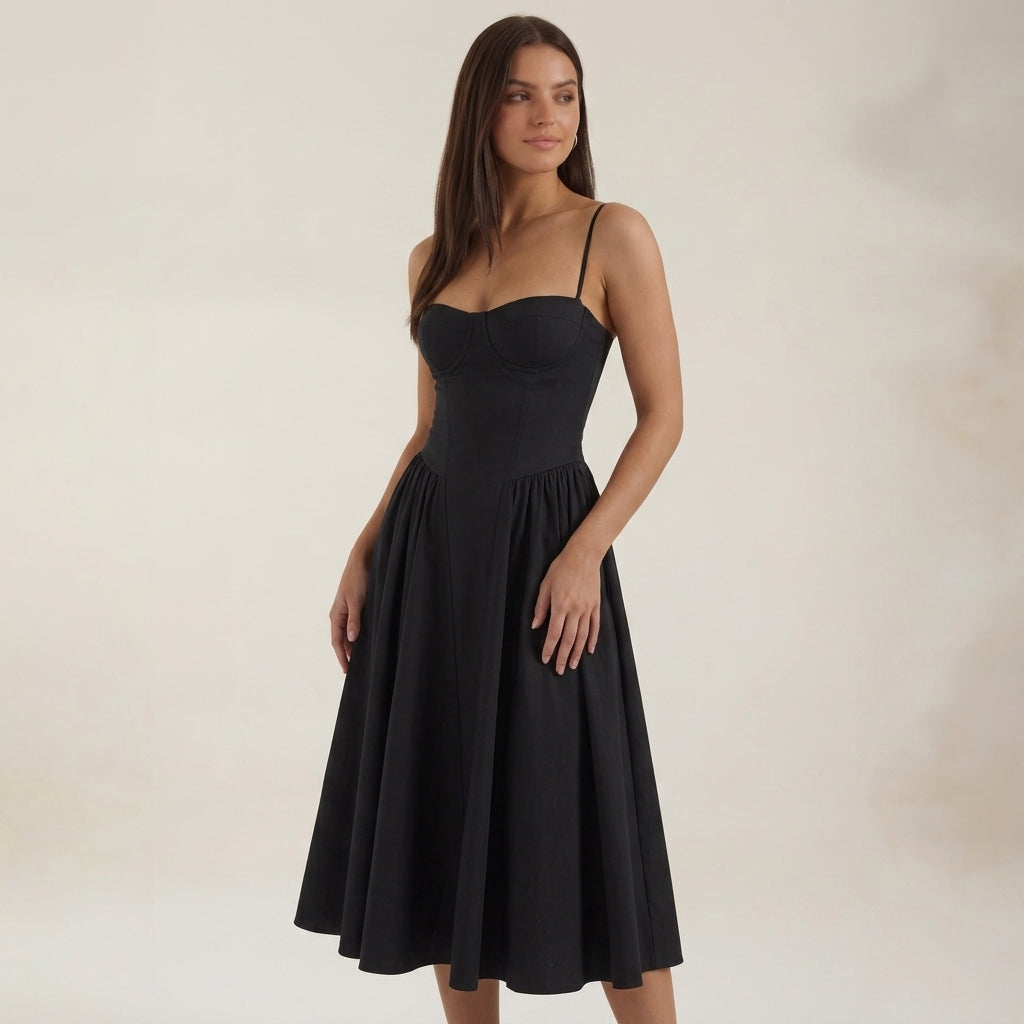 Sophie | Ravello Floral Corset Midi Dress