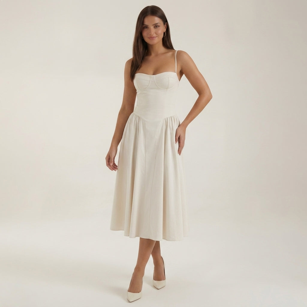 Sophie | Ravello Floral Corset Midi Dress
