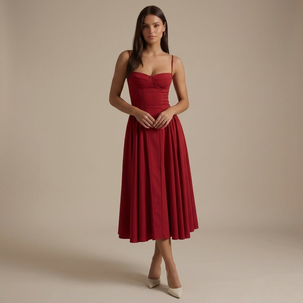 Sophie | Ravello Floral Corset Midi Dress
