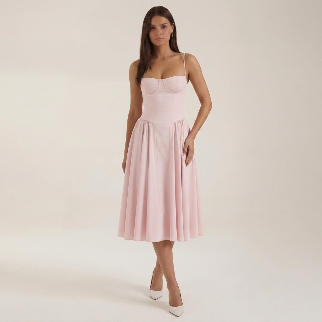 Sophie | Ravello Floral Corset Midi Dress