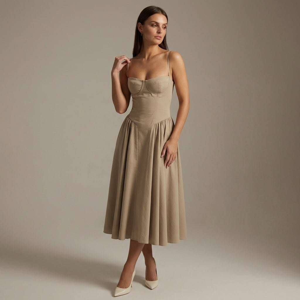 Sophie | Ravello Floral Corset Midi Dress