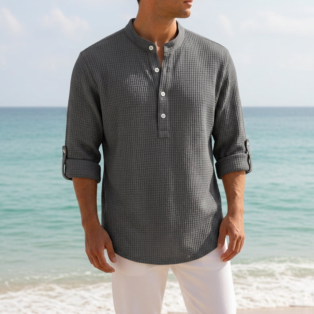 Thomas | Minorca Roll-Tab Linen Shirt