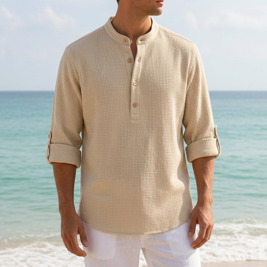 Thomas | Minorca Roll-Tab Linen Shirt