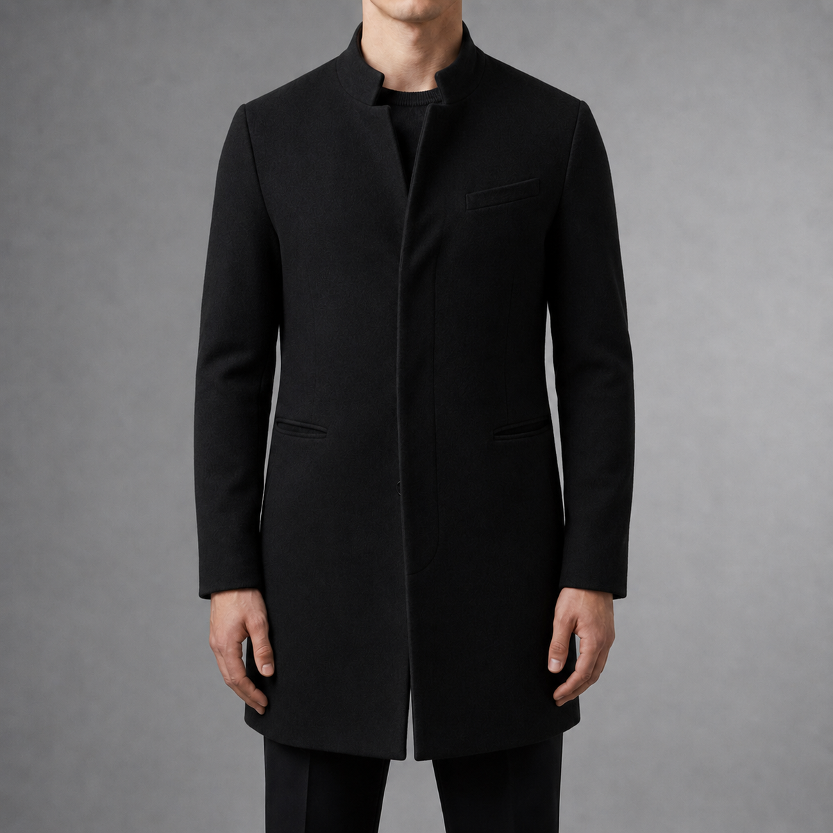 Thomas | Trani Slim-Fit Stand Collar Topcoat