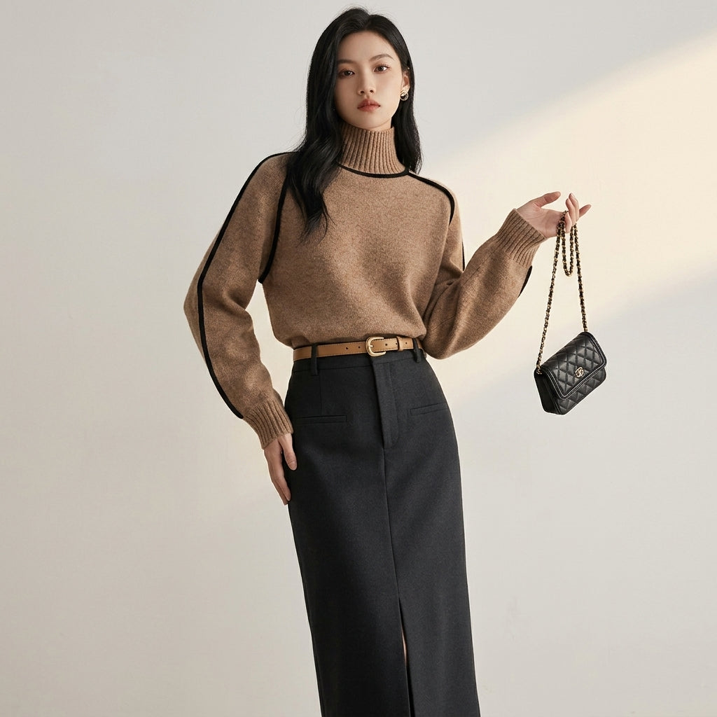 Violet | Merano Knit Turtleneck
