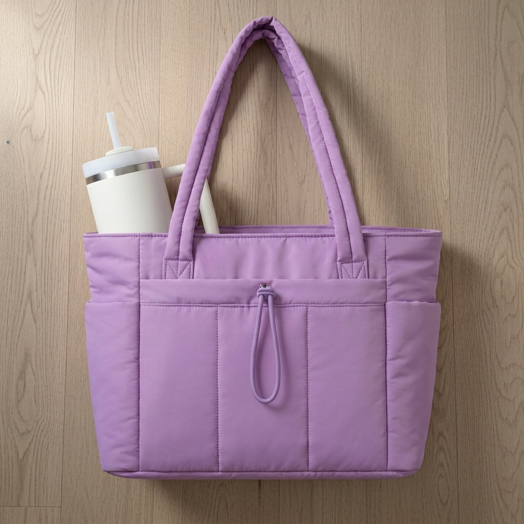 Violet | Trani Quilted Puffer Tote