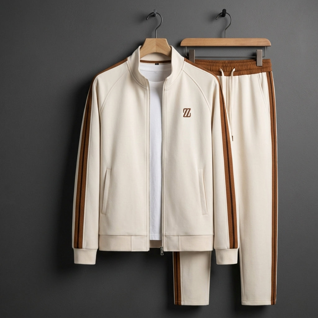 William | Sienna Stripe-Panel Zip Tracksuit Set