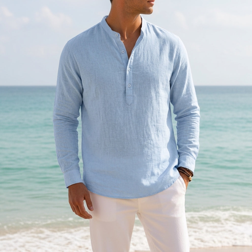 Wyatt | Amalfi Dropped-Shoulder Linen Shirt