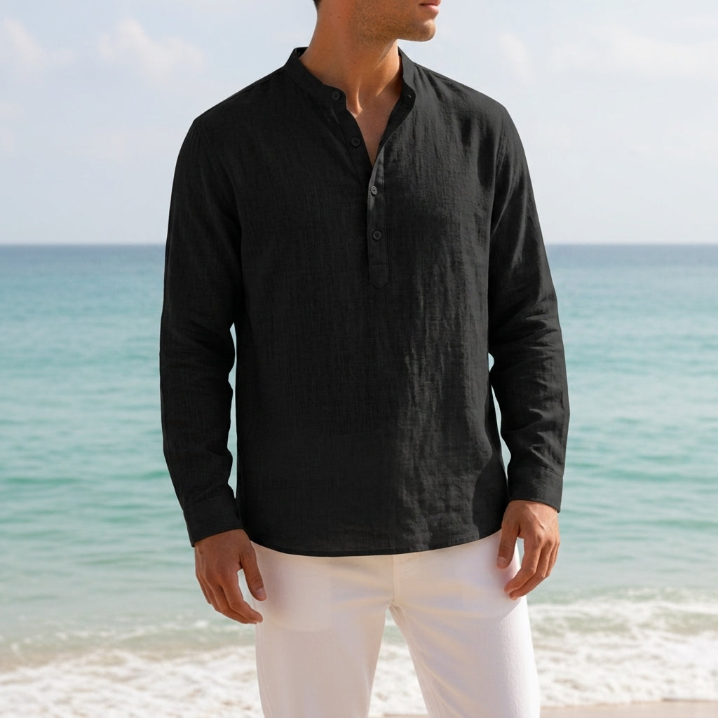 Wyatt | Amalfi Dropped-Shoulder Linen Shirt