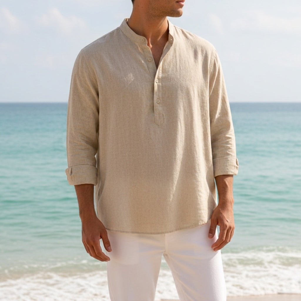 Wyatt | Amalfi Dropped-Shoulder Linen Shirt