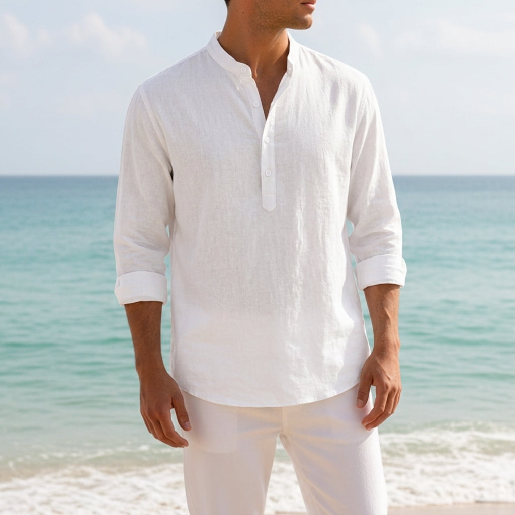 Wyatt | Amalfi Dropped-Shoulder Linen Shirt