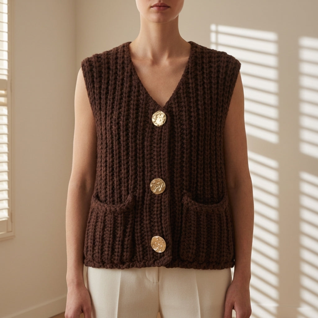 Zoe | Elira Cable Knit Sweater Vest