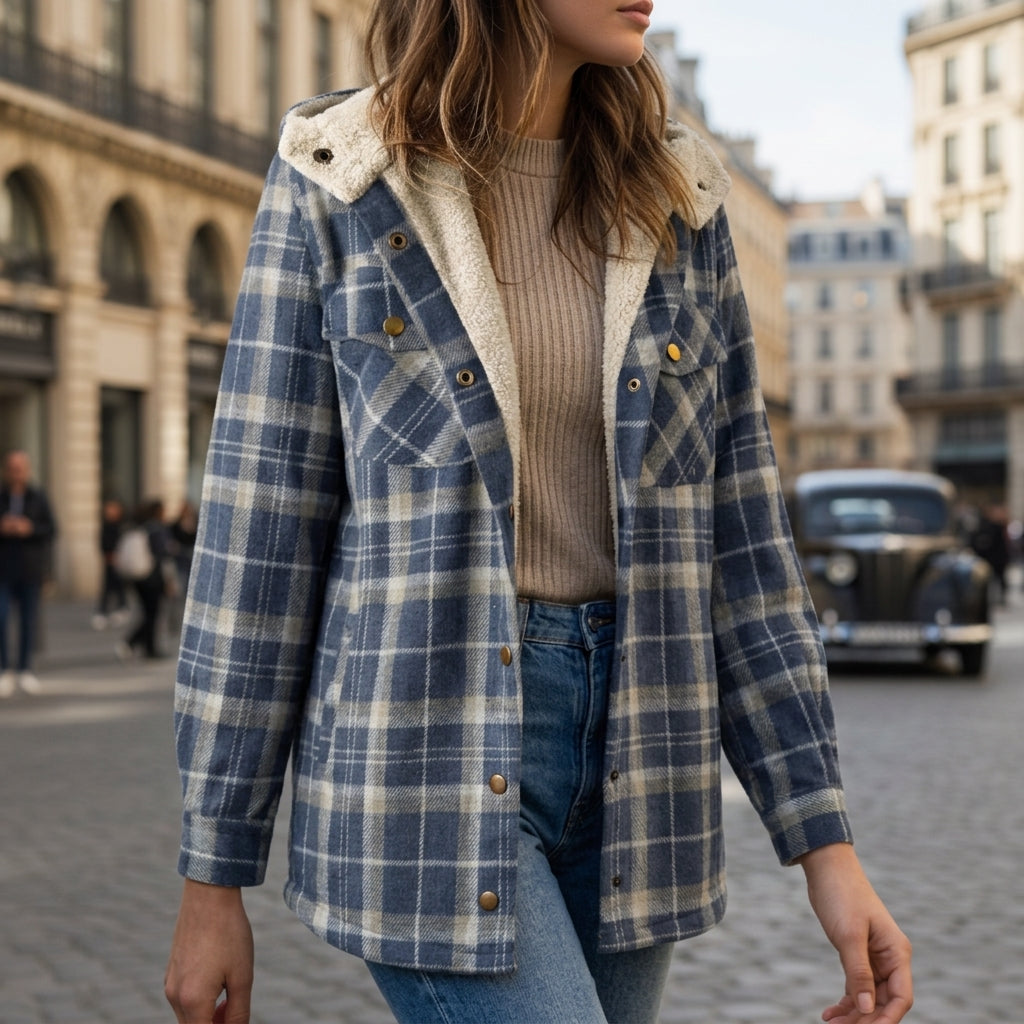 Zoey | Arles Hooded Plaid Jacket