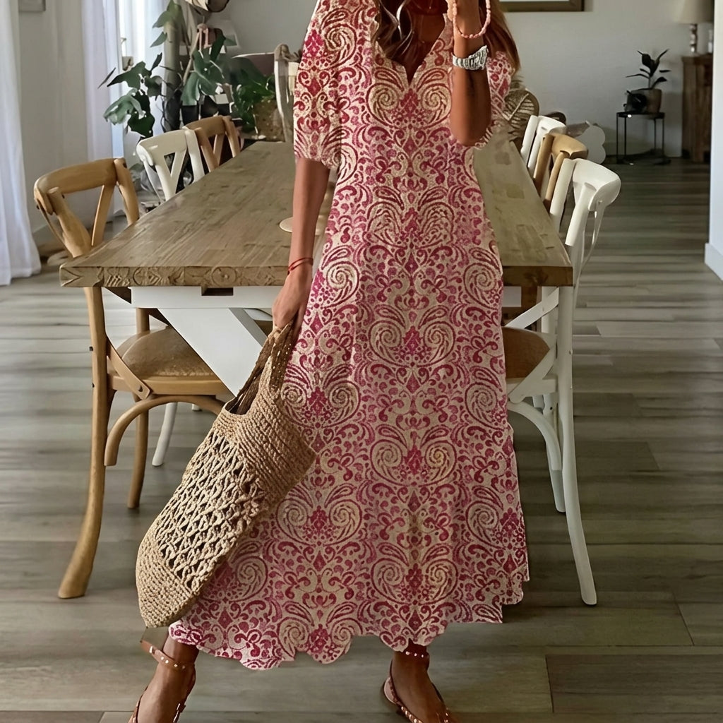 Zoey | Capri Print Kaftan Dress