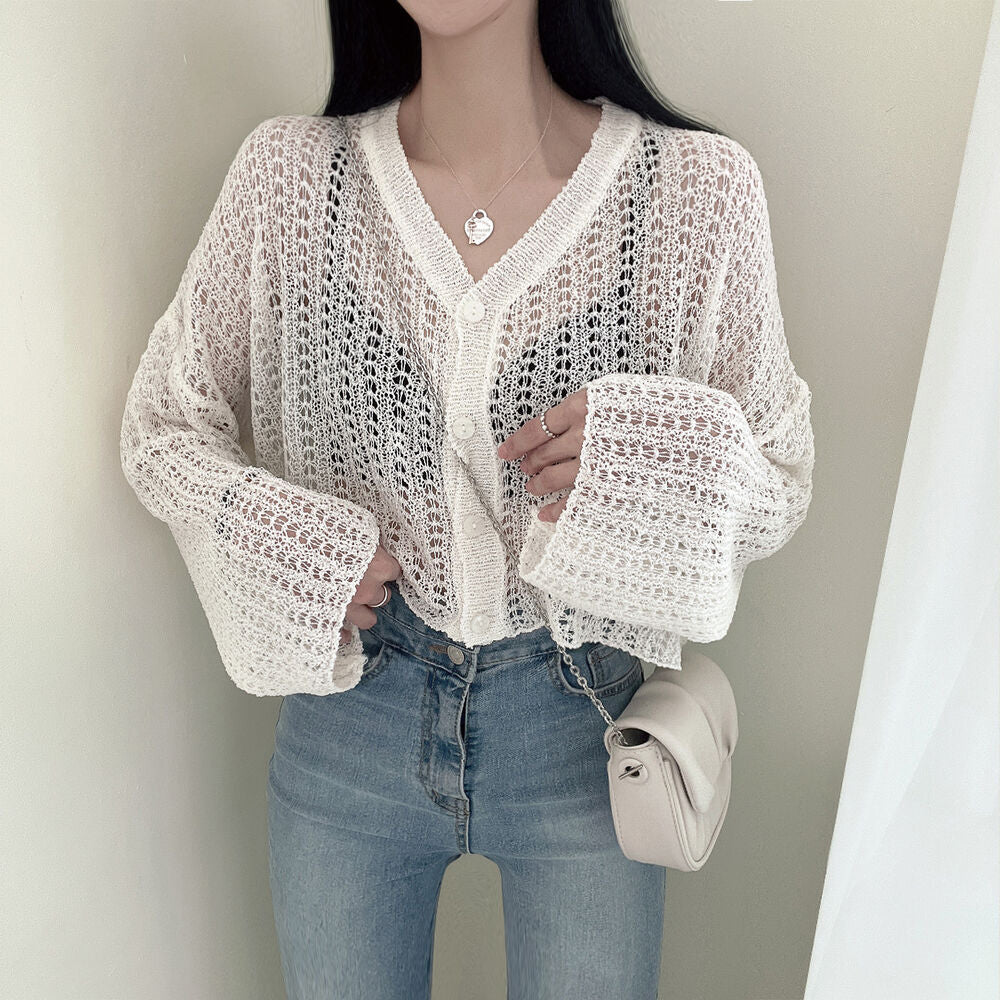 Women's Knit Winter Jacket – Black, White
