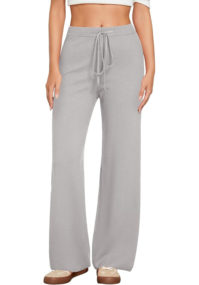 Women's Casual Relaxed-Fit Elastic-Waist Wide-Leg Trousers – detail