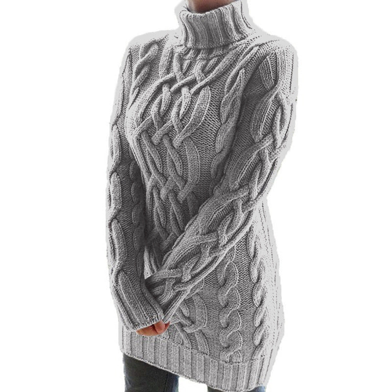 Women's Knit Dress – Collared, Black