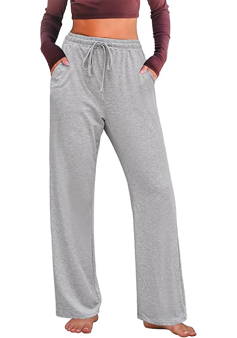 Women's Stretch Casual Pocketed Relaxed-Fit Wide-Leg Trousers – detail