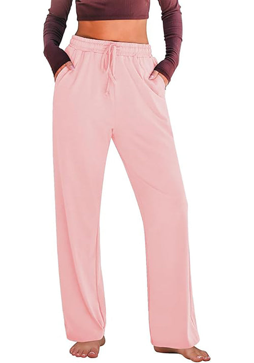 Women's Stretch Casual Pocketed Relaxed-Fit Wide-Leg Trousers – detail