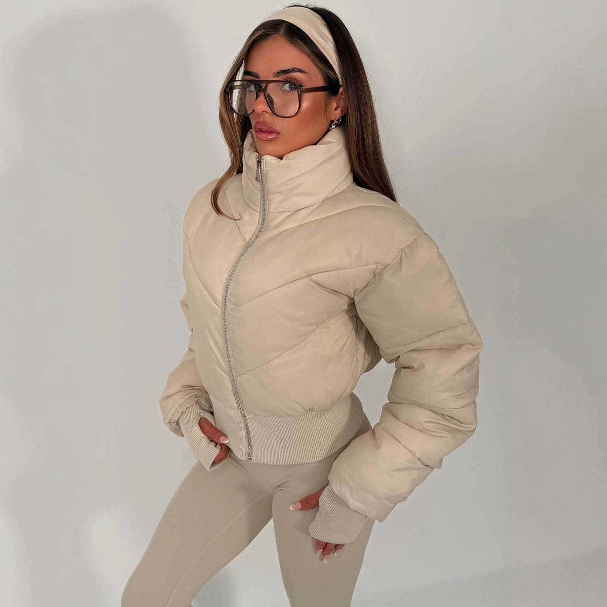 Women's Collared Puffer Jacket