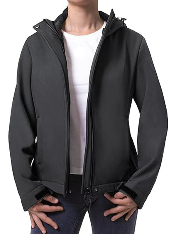 Women's Lined Lightweight Fleece Jacket – Dark Gray