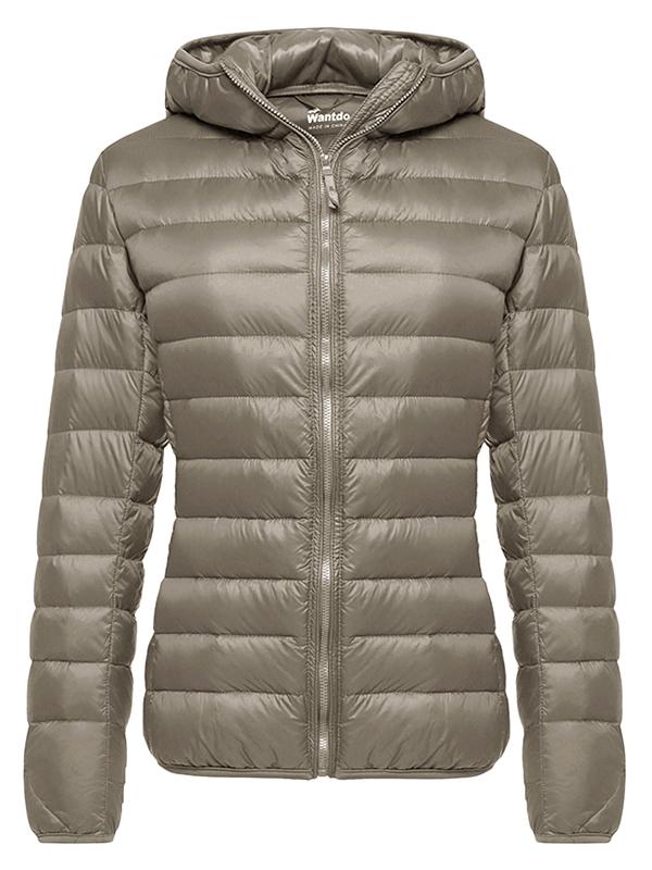 Women's Padded Lightweight Quilted Jacket – Khaki