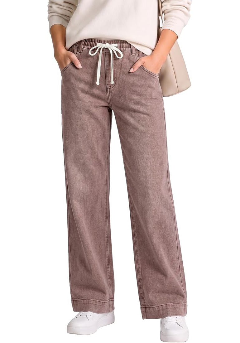 Women's Wide-Leg Cotton Blend Jeans