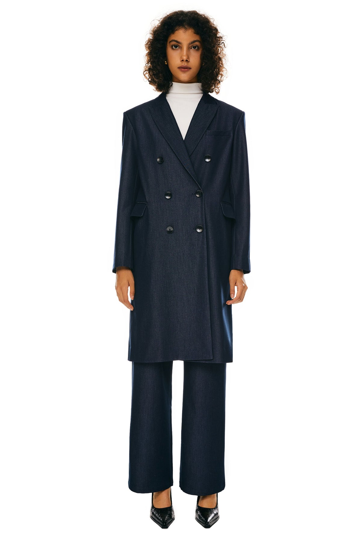 Women's Double-Breasted Blazer – Beacon Blue