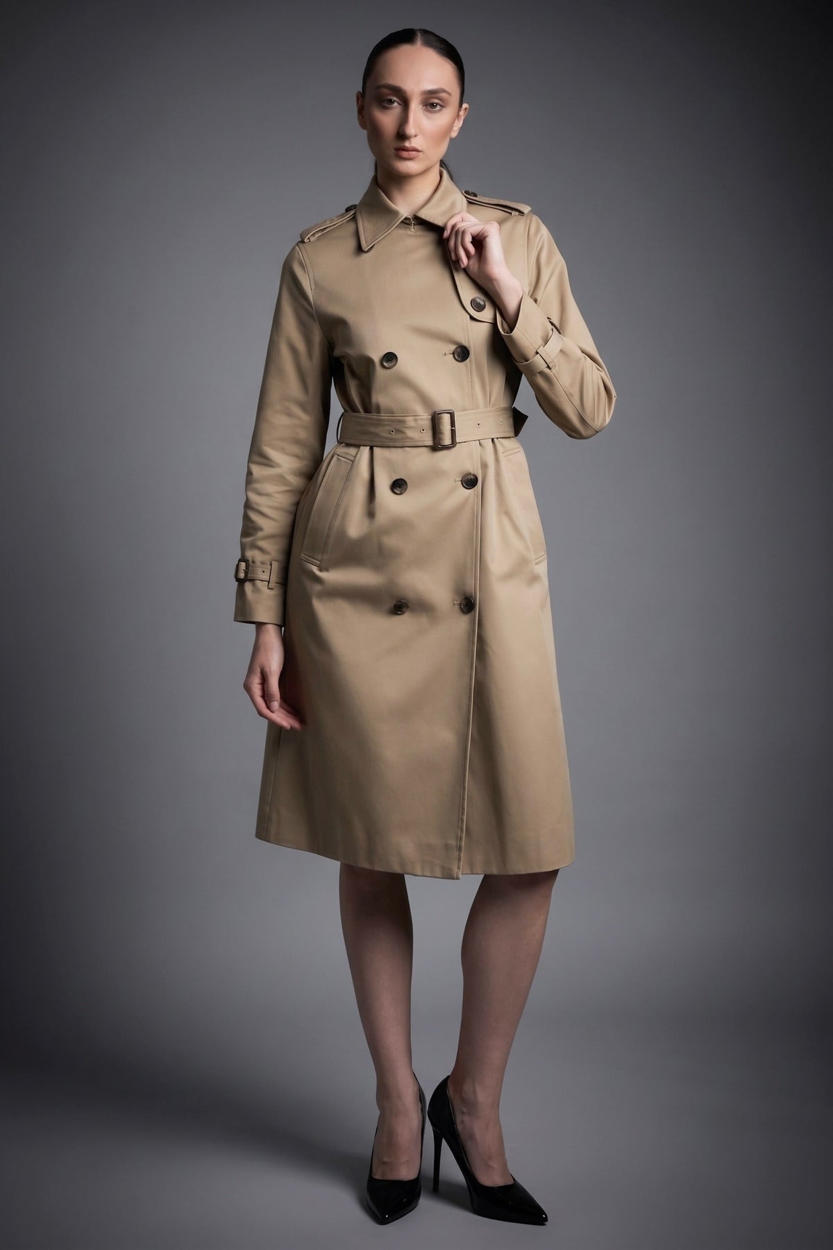 Women's Cotton Classic Trench Coat – Khaki