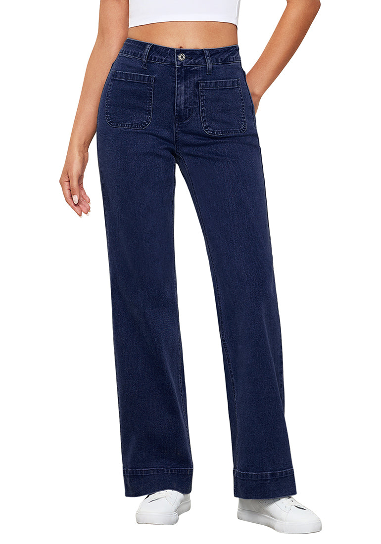 Women's Denim Stretch Jeans – Dark Ness Blue