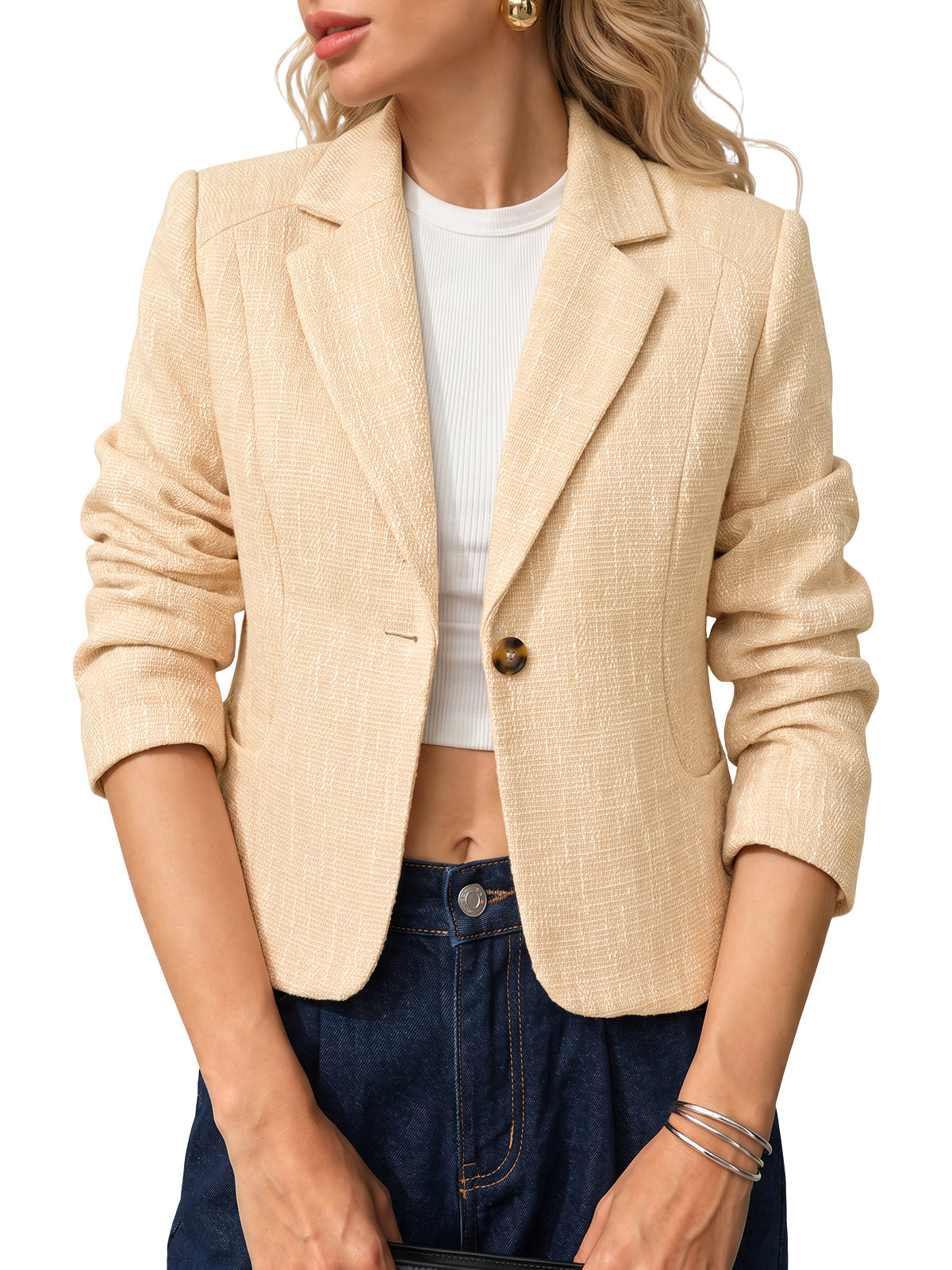 Women's Cropped Blazer – Collared