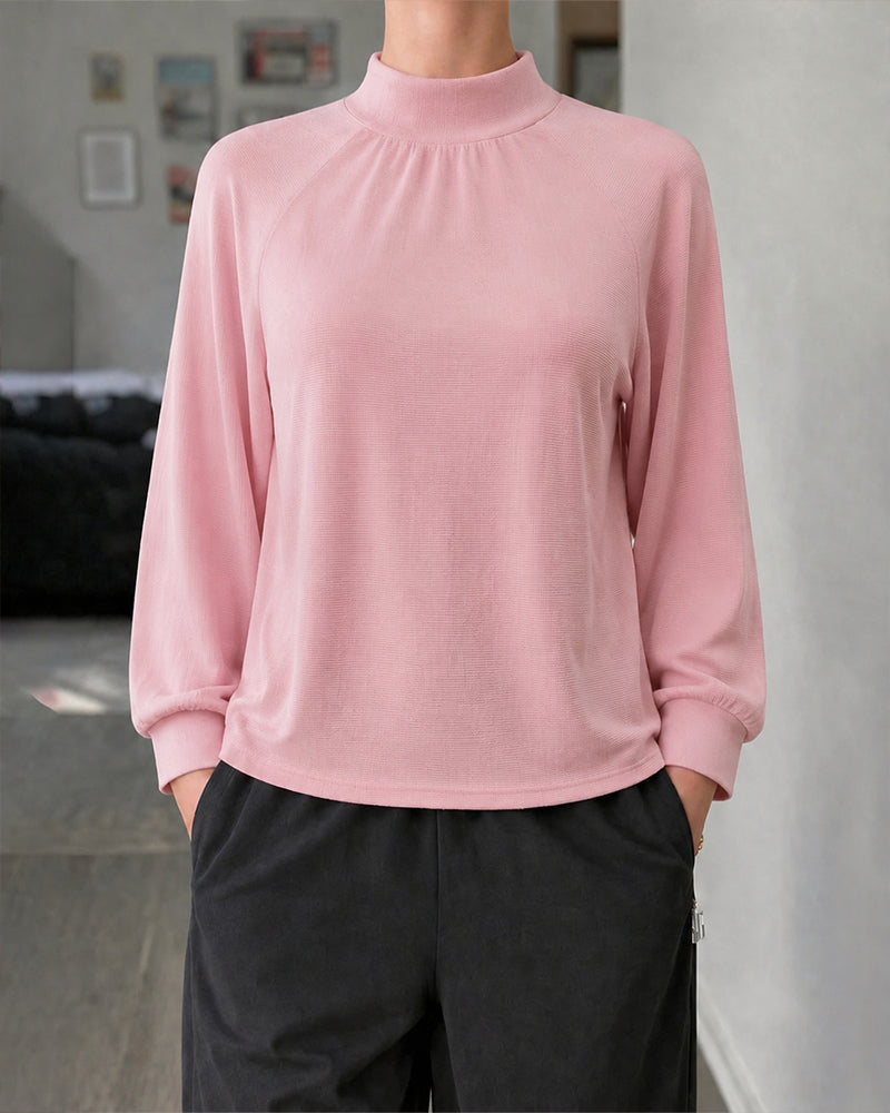 Women's Relaxed-Fit Workwear Casual Office Sweater – Pink