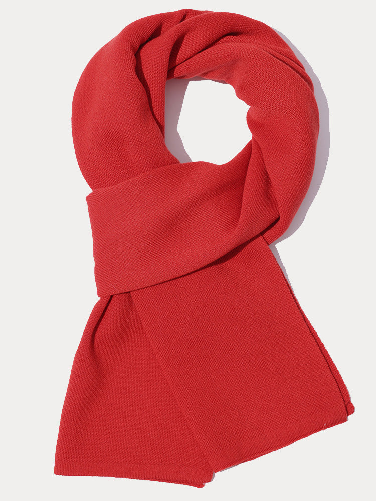 Women's Thick Knit Scarf – Red