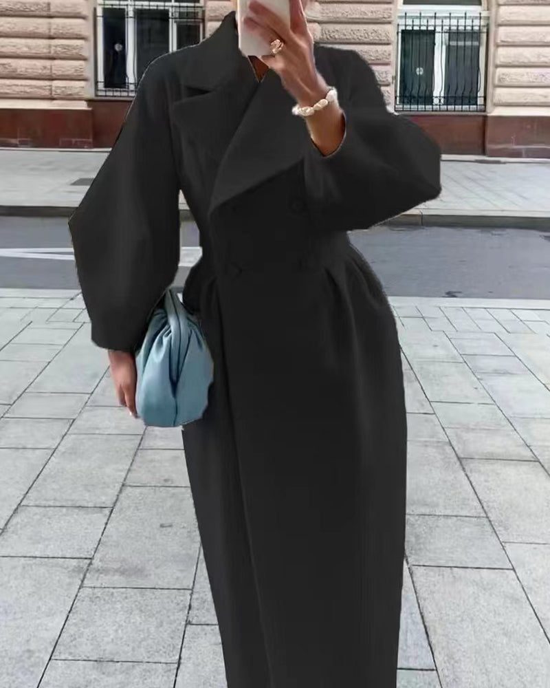 Women's Winter Coat with Lapel Collar
