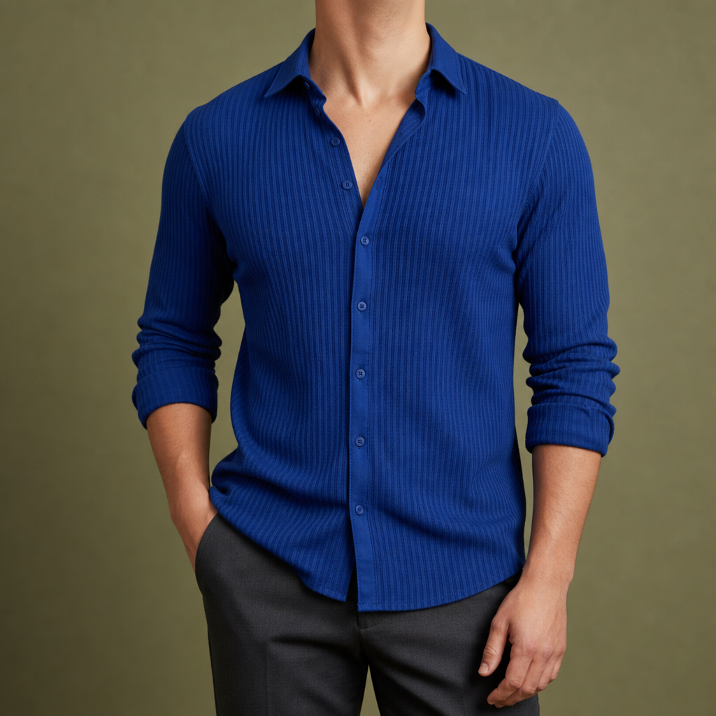 Aaron | Caceres Striped Lapel Shirt