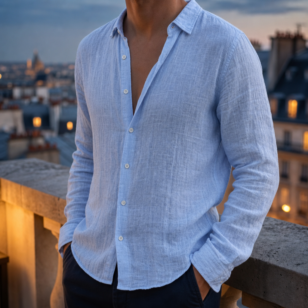 Aaron | Cordoba Linen Long Sleeve Shirt