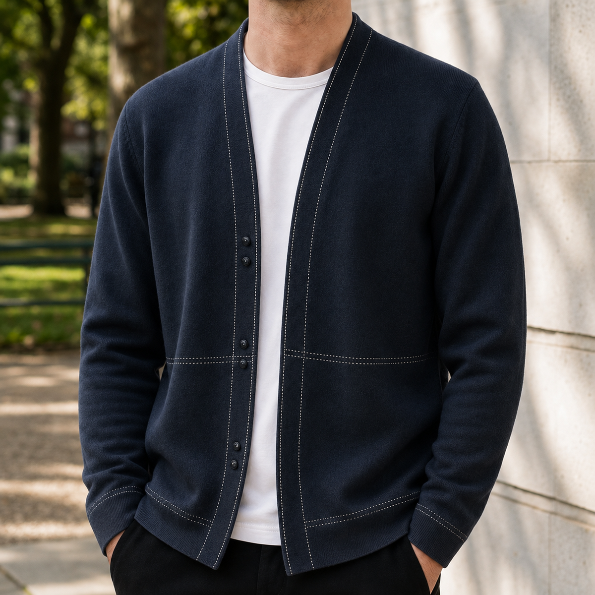 Aaron | Sorrento Wool Knit Cardigan