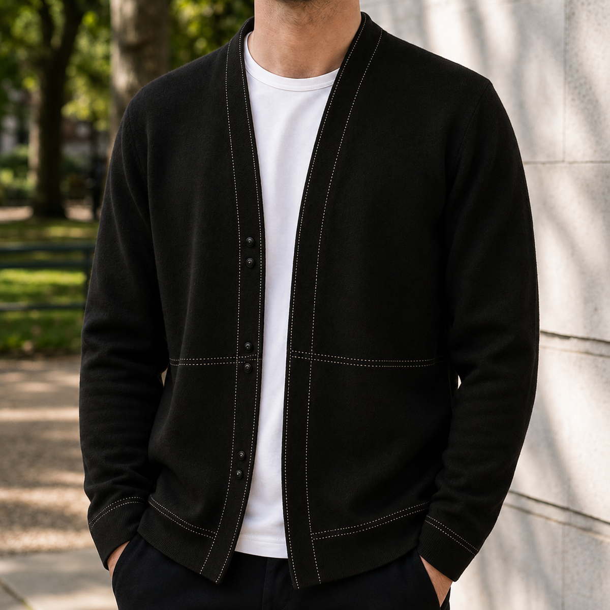 Aaron | Sorrento Wool Knit Cardigan