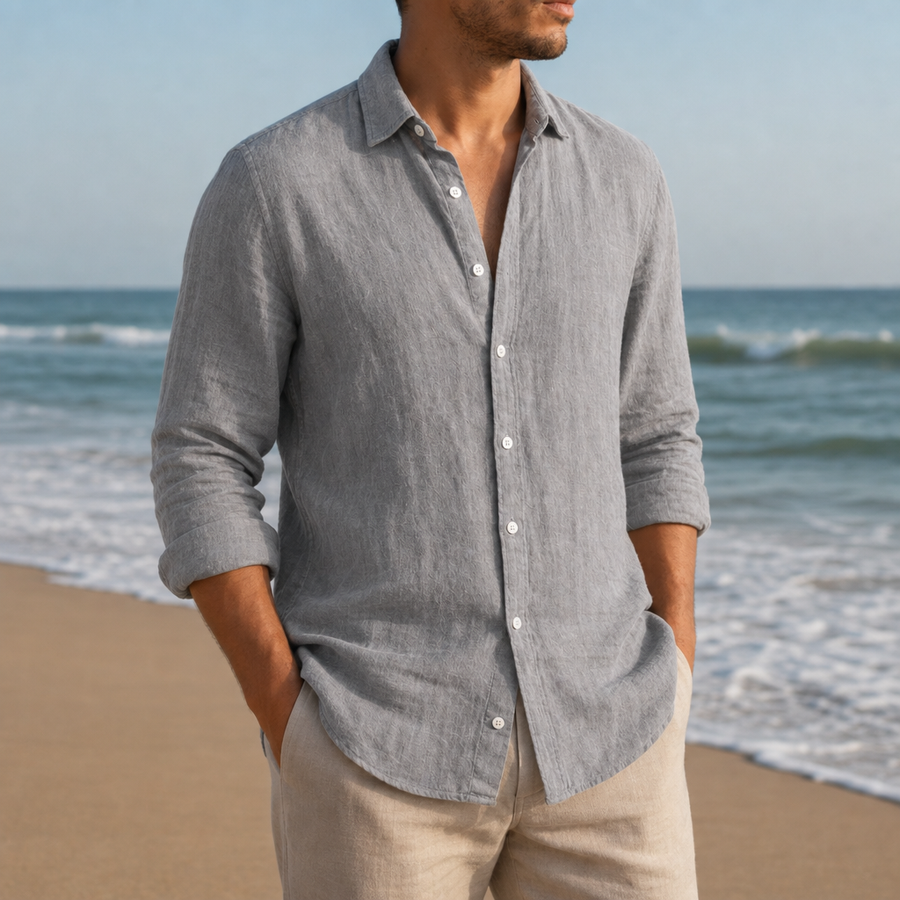 Aaron | Viana Linen Button-Down Shirt