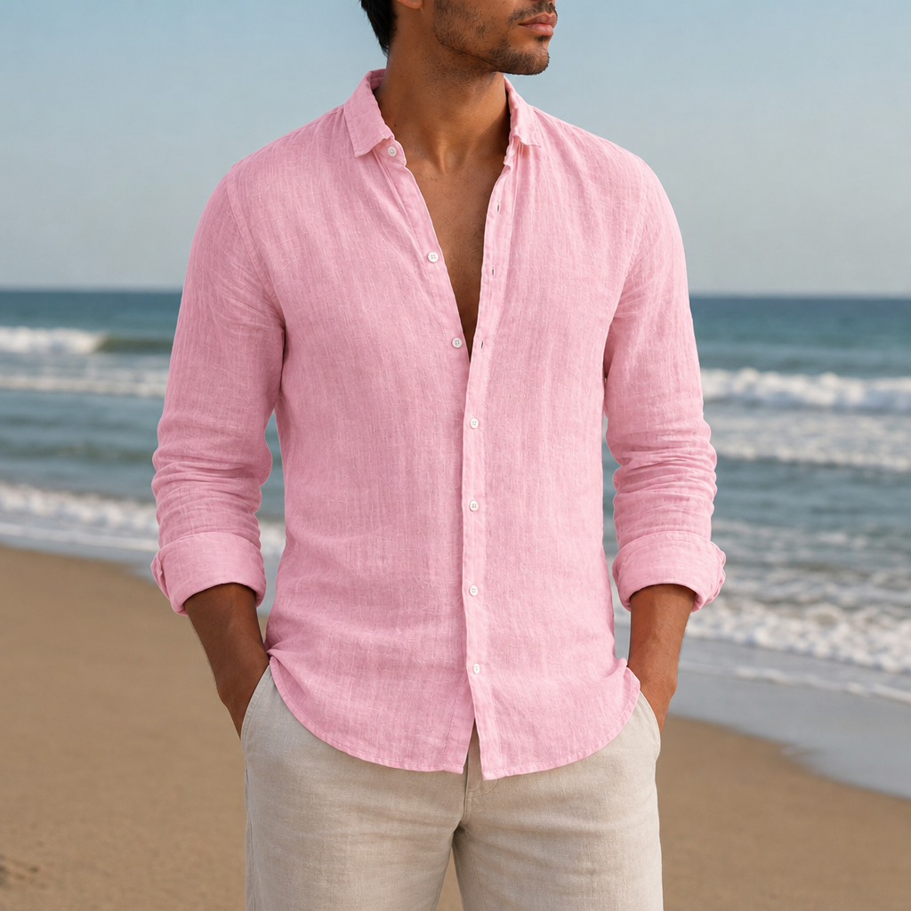 Aaron | Viana Linen Button-Down Shirt