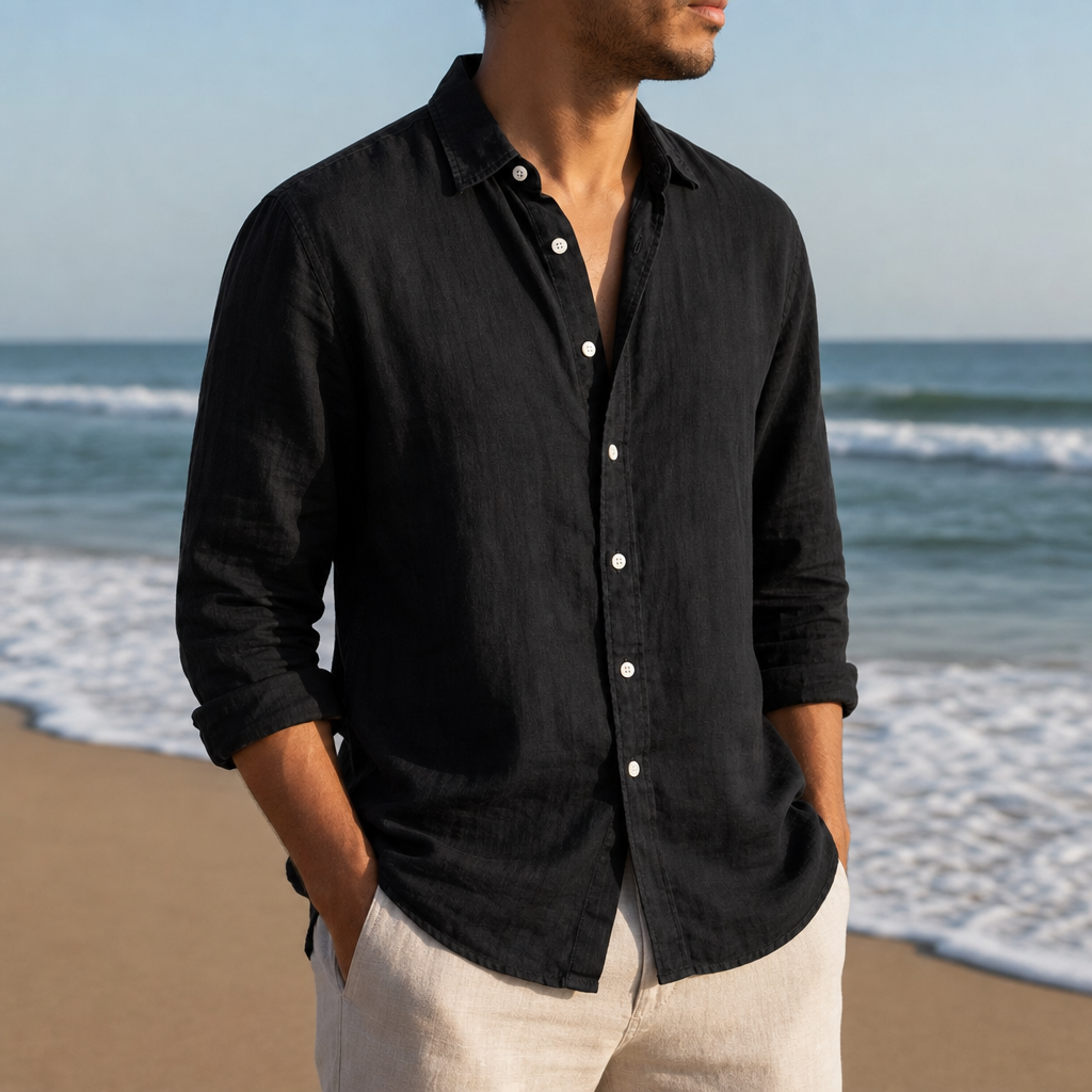 Aaron | Viana Linen Button-Down Shirt