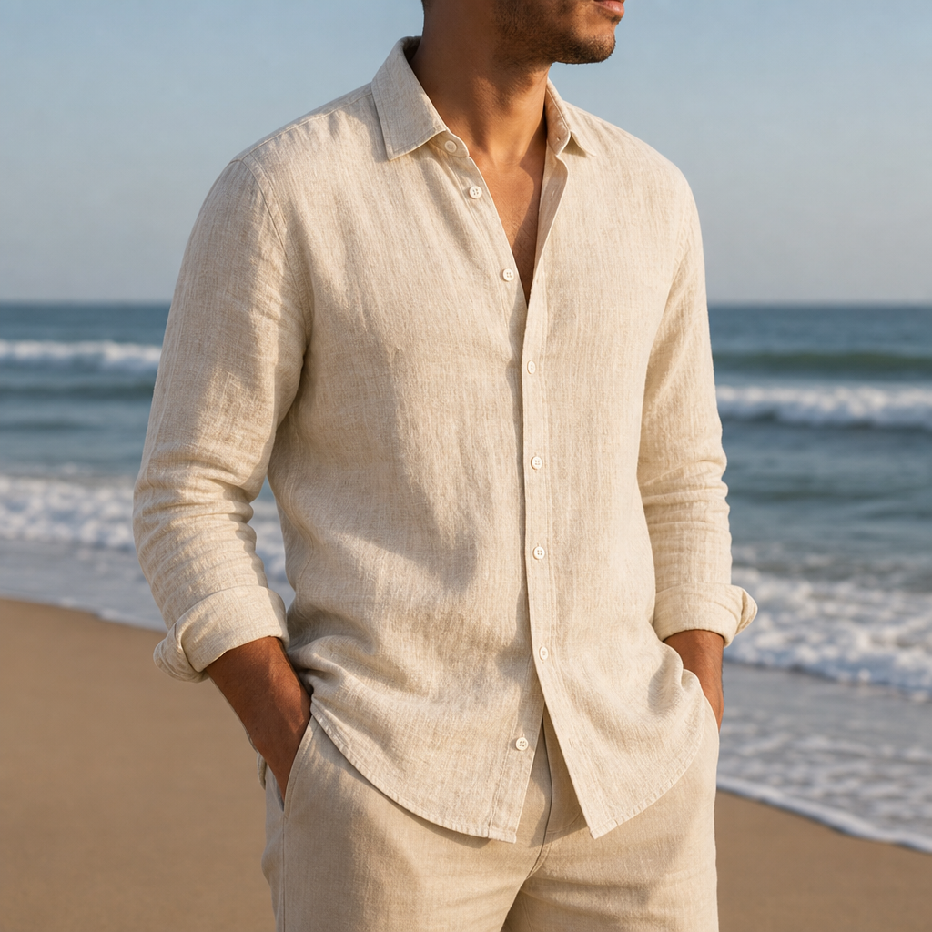 Aaron | Viana Linen Button-Down Shirt